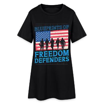 Plans de mécanique militaire des défenseurs de la liberté - Robe T-shirt Femme - noir - Devant