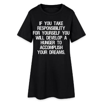 Si vous prenez vos responsabilités, vous - Robe T-shirt Femme - noir - Devant