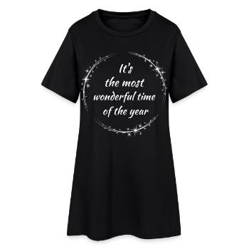 Wunderbarstes Zeitornament - Frauen T-Shirt-Kleid - Schwarz - Vorne