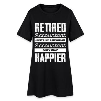 Comptable de retraite heureux - Robe T-shirt Femme - noir - Devant
