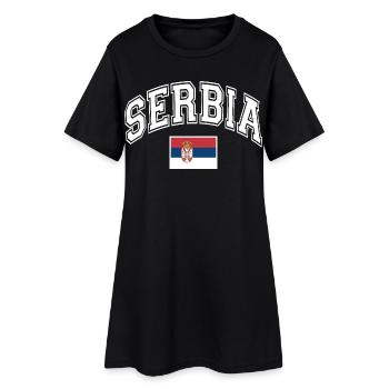 Serbie - Robe T-shirt Femme - noir - Devant