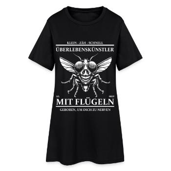 Flying Design – Motif de survie amusant - Robe T-shirt Femme - noir - Devant