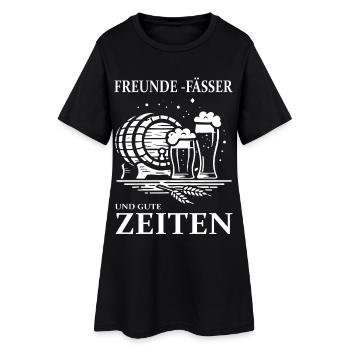 Amis, fûts et bons moments – Beer Design - Robe T-shirt Femme - noir - Devant