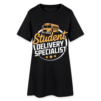 Spécialiste de la livraison d’élèves Chauffeur d’autobus scolaire drôle - Robe T-shirt Femme - noir - Devant