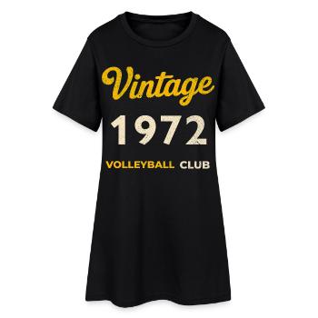 Vintage 1972 – Volleyball Club Rétro Année de naissance - Robe T-shirt Femme - noir - Devant