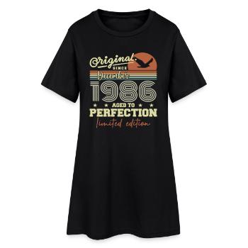 Anniversaire 39 ans | Originale Décembre 1986 - Robe T-shirt Femme - noir - Devant