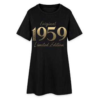 66ème Anniversaire Original Novembre Millésime 1959 - Robe T-shirt Femme - noir - Devant