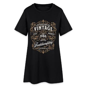 Vintage 1986 40ème anniversaire Design - Robe T-shirt Femme - noir - Devant
