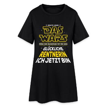 Das Wars - Rente 2026 - Glückliche Rentnerin - Frauen T-Shirt-Kleid - Schwarz - Vorne