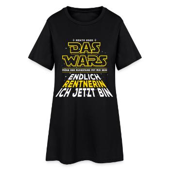 Das Wars Rente 26 Endlich Rentnerin ich jetzt bin - Frauen T-Shirt-Kleid - Schwarz - Vorne