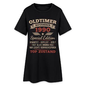 Cadeau 35ème anniversaire Voiture Ancienne Novembre 1990 - Robe T-shirt Femme - noir - Devant