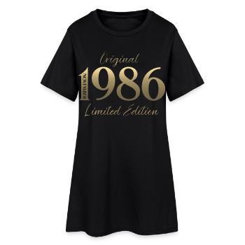 40ème Anniversaire Original Novembre Millésime 1986 - Robe T-shirt Femme - noir - Devant