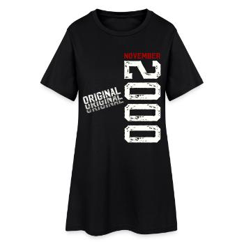 25th Birthday Original November Vintage 2000 - Women’s T-Shirt Dress - black - Front