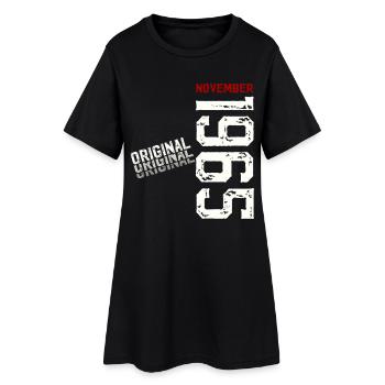 60ème Anniversaire Original Novembre Millésime 1965 - Robe T-shirt Femme - noir - Devant
