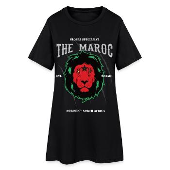 Le Marocain – Fier du design marocain - Robe T-shirt Femme - noir - Devant