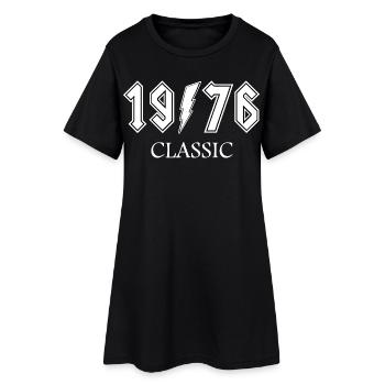 1976 Vintage Rock Design Jubiläum - Frauen T-Shirt-Kleid - Schwarz - Vorne