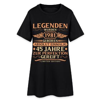 45e anniversaire absolument unique - né en 1981 - Robe T-shirt Femme - noir - Devant