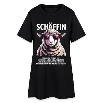 Schäffin Chefin Lustiges Schaf-Motiv - Robe T-shirt Femme - noir - Devant