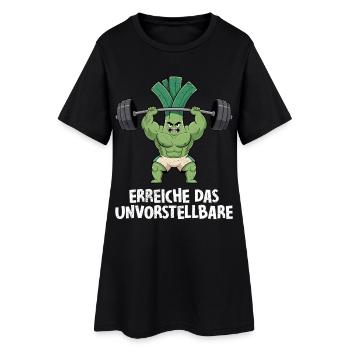 Weightlifters REACH THE UNIMAGINABLE FUNNY - Women’s T-Shirt Dress - black - Front