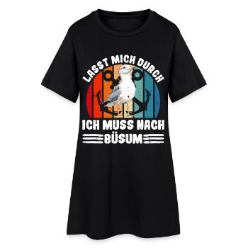 Mer du Nord LAISSEZ-MOI PASSER DOIT ALLER À BÜSUM Lustig - Robe T-shirt Femme - noir - Devant