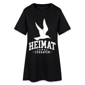 Cuxhaven HOME Île de CUXHAVEN Mer du Nord Drôle - Robe T-shirt Femme - noir - Devant