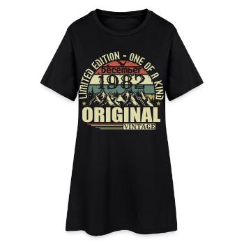 Décembre 1982 Décembre Anniversaire Décembre 1982 - Robe T-shirt Femme - noir - Devant