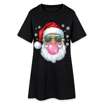 Gomme à mâcher du Père Noël - Robe T-shirt Femme - noir - Devant