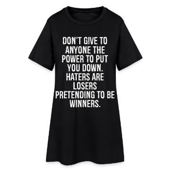 Ne donnez à personne le pouvoir de vous rabaisser - Robe T-shirt Femme - noir - Devant