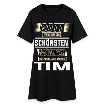 Tim le plus bel homme façonné par Dieu Design - Robe T-shirt Femme - noir - Devant