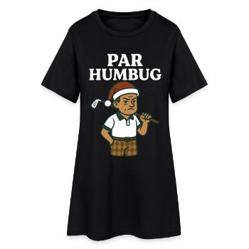 von Humbug Funny Golf Santa Claus Weihnachten - Frauen T-Shirt-Kleid - Schwarz - Vorne