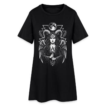 Démon Lilith Sorcière Magie Noire Symbole Occulte - Robe T-shirt Femme - noir - Devant