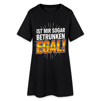 I don't even care when I'm drunk! Funny beer saying - Women’s T-Shirt Dress - black - Front