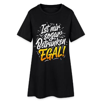 Ivre peu importe dire fête moderne lettrage à la main - Robe T-shirt Femme - noir - Devant