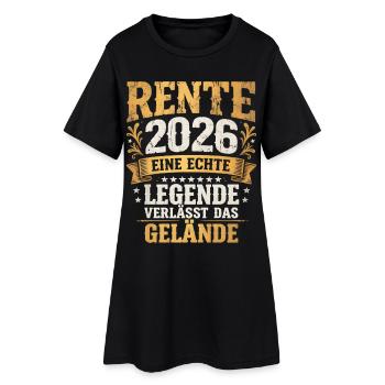 Rente 2026 Legende verlässt das Gelände Vintage - Frauen T-Shirt-Kleid - Schwarz - Vorne