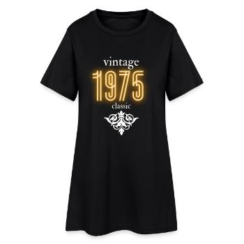 Vintage 1975 Classic Anniversaire Retro Cadeau - Robe T-shirt Femme - noir - Devant