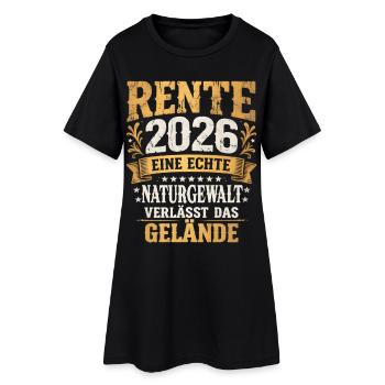 Pension, pension 2026 quitte le site millésime - Robe T-shirt Femme - noir - Devant
