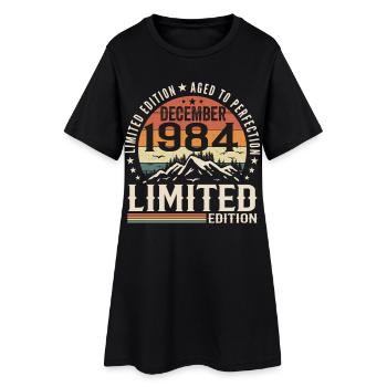 Décembre 1984 - Robe T-shirt Femme - noir - Devant