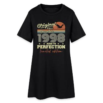 Les légendes sont nées en décembre 1998 - Robe T-shirt Femme - noir - Devant