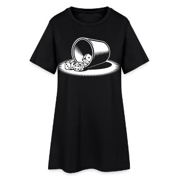 Schocken Team Schock Aus! Würfeln Knobeln Jule - Frauen T-Shirt-Kleid - Schwarz - Vorne