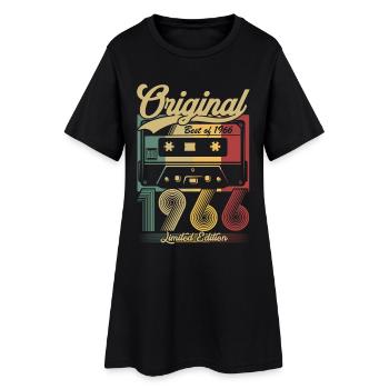 Original 1966 Vintage Vintage Anniversaire Rétro - Robe T-shirt Femme - noir - Devant
