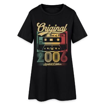 Original 2006 Vintage Vintage Anniversaire Rétro - Robe T-shirt Femme - noir - Devant