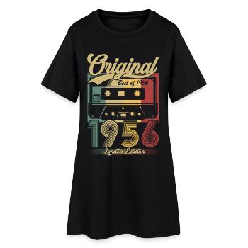 Original 1956 Vintage Vintage Anniversaire Rétro - Robe T-shirt Femme - noir - Devant