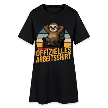 Chemise de travail officielle Sloth Lazy Lounging - Robe T-shirt Femme - noir - Devant