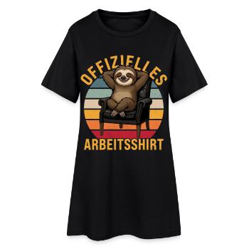 Chemise de travail officielle paresseux paresseux - Robe T-shirt Femme - noir - Devant