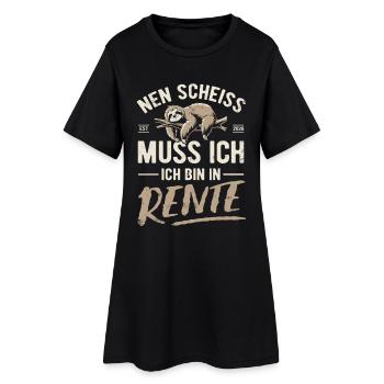 I have to give a shit, I'm retired - 2026 - Women’s T-Shirt Dress - black - Front