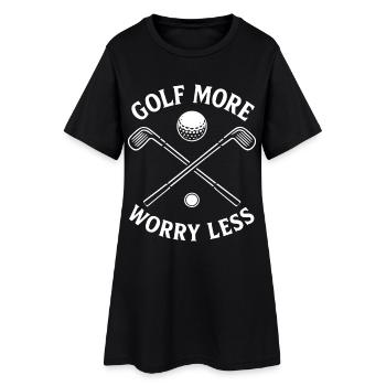 Golf Plus d’inquiétude Moins drôle Citation de golf - Robe T-shirt Femme - noir - Devant