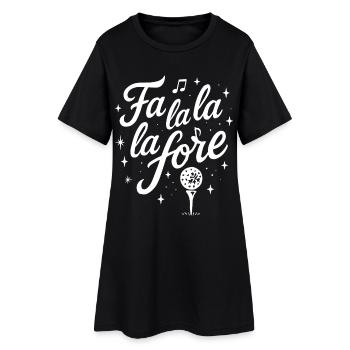 Fa La La La Fore Golf Joie des Fêtes - Robe T-shirt Femme - noir - Devant