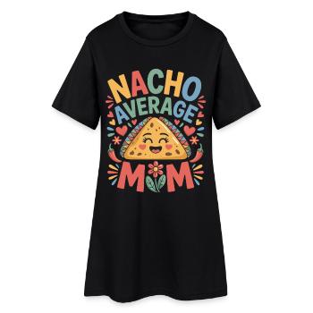 Nacho Durchschnittliche Mama Lustig - Frauen T-Shirt-Kleid - Schwarz - Vorne