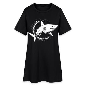 requin prédateur prédateur de l’océan - Robe T-shirt Femme - noir - Devant
