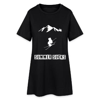 Skiing - Summer sucks - Women’s T-Shirt Dress - black - Front